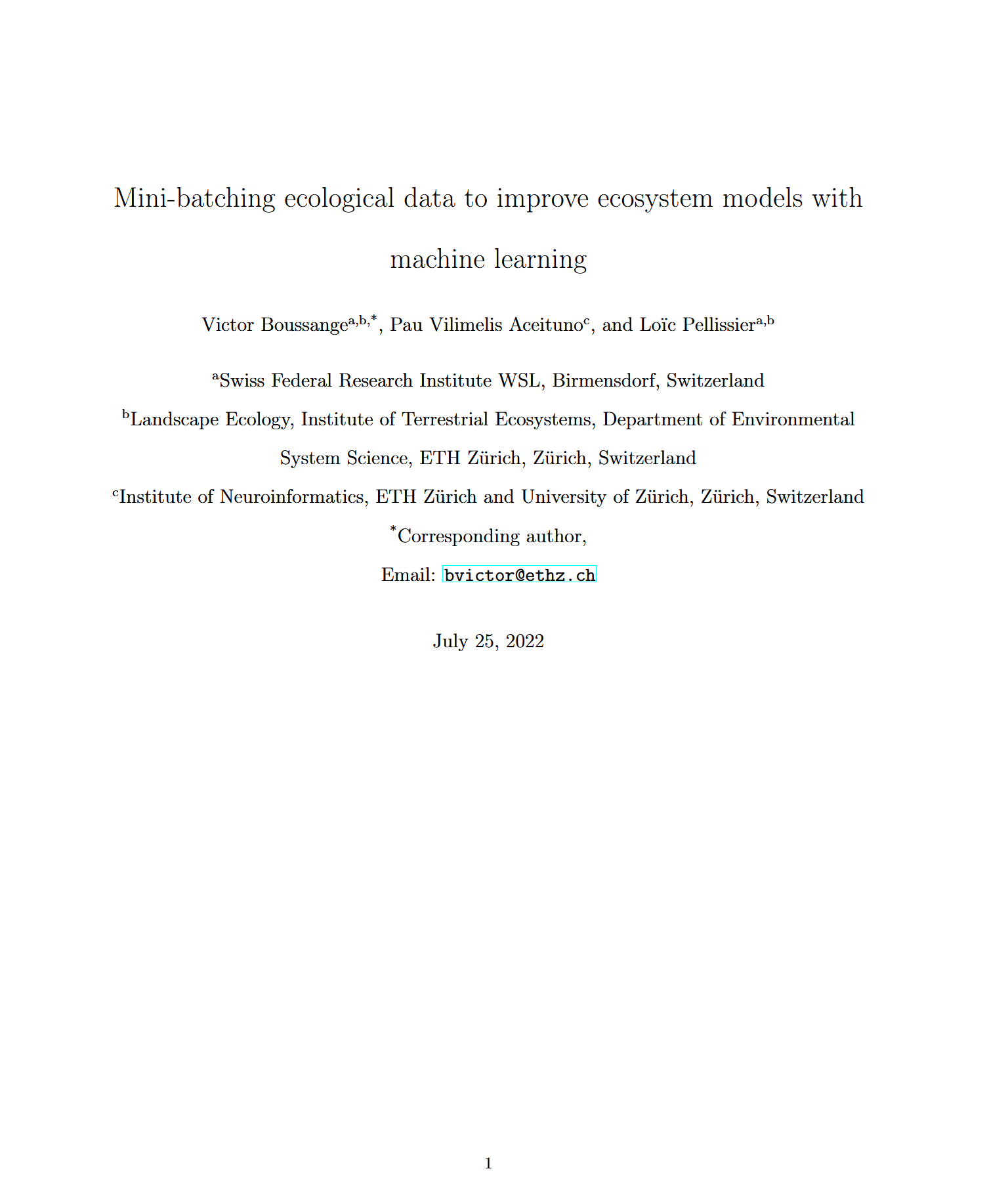 Mini-batching ecological data to improve ecosystem models with machine learning